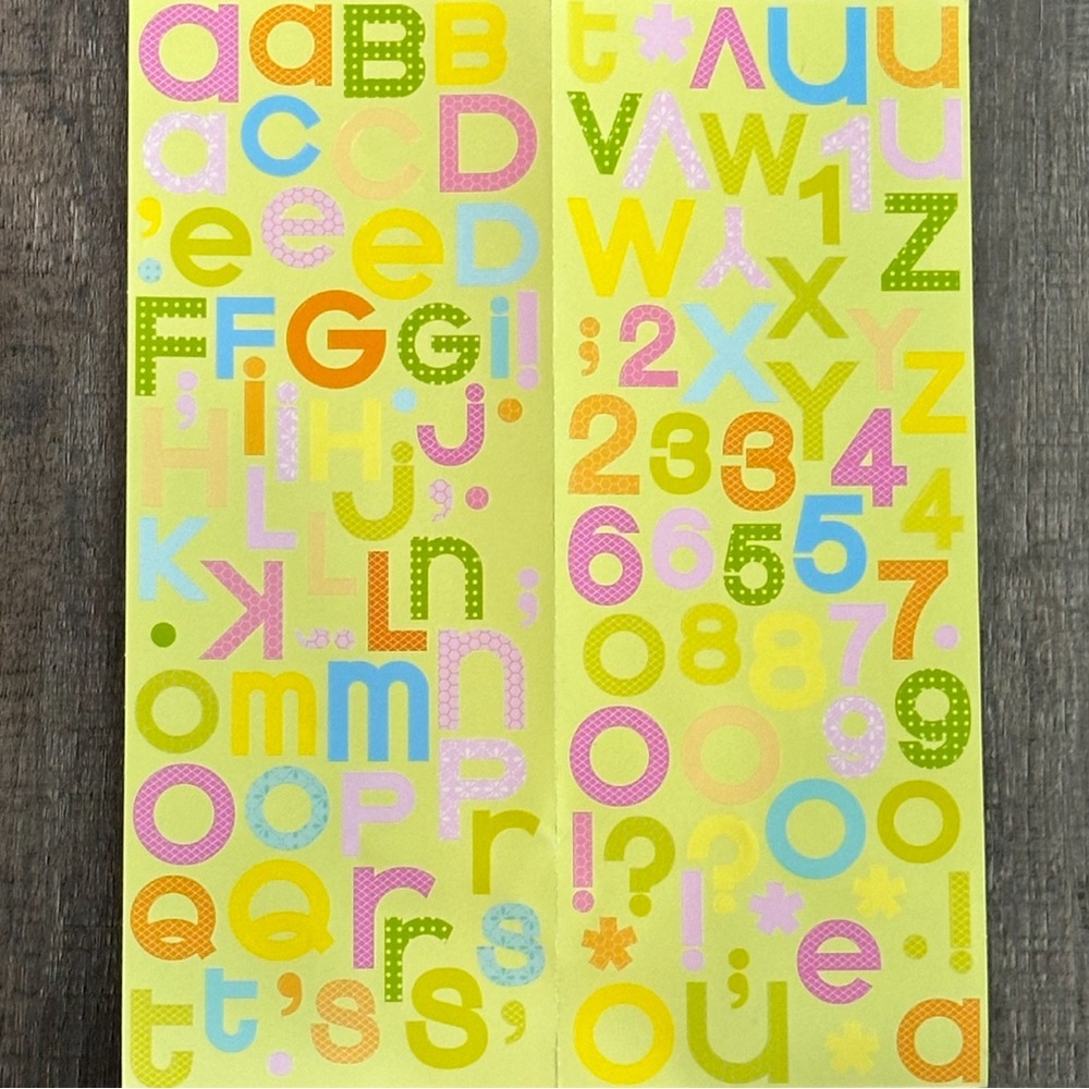 💞 New Multicolored Alphabet Letter Scrapbook Craft Stickers